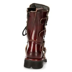 Bottes New Rock Comfort Light En Cuir Bordeaux -ALCHEMY GOTHIC shop bottes new rock comfort light en cuir bordeaux 4