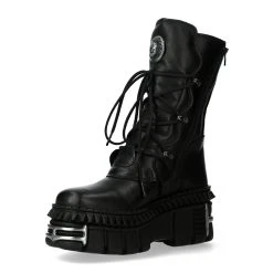 Bottes New Rock Metallic En Cuir Itali Et Nomada Noirs -ALCHEMY GOTHIC shop bottes new rock metallic en cuir itali et nomada noirs 3