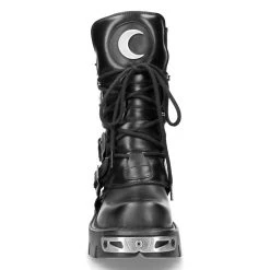 Bottes New Rock Metallic Luna En Cuir Noir 12 Bottes New Rock Metallic Luna En Cuir Noir -ALCHEMY GOTHIC shop bottes new rock metallic luna en cuir noir 2