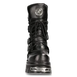 Bottes New Rock Metallic Reactor En Cuir Noir -ALCHEMY GOTHIC shop bottes new rock metallic reactor en cuir noir 2