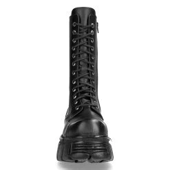 Bottes New Rock Newmili En Cuir Noir -ALCHEMY GOTHIC shop bottes new rock newmili en cuir noir 2
