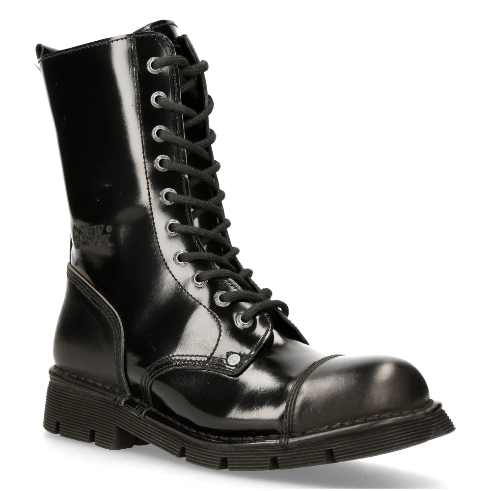 Bottes New Rock Newmili En Cuir Noir 4 Bottes New Rock Newmili En Cuir Noir – Image 2