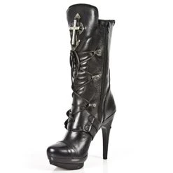 Bottes New Rock Punk En Cuir Nomada Noir -ALCHEMY GOTHIC shop bottes new rock punk en cuir nomada noir 11
