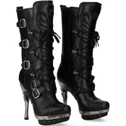 Bottes New Rock Punk En Cuir Nomada Noir -ALCHEMY GOTHIC shop bottes new rock punk en cuir nomada noir 7