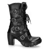 Bottes New Rock Trail En Cuir Vegan Noir
