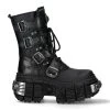Bottes New Rock Wall En Cuir Itali Et Nomada Noirs -ALCHEMY GOTHIC shop bottes new rock wall en cuir itali et nomada noirs