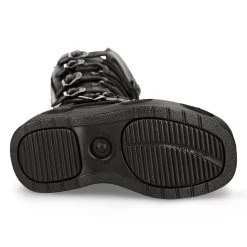 Bottes Plateformes Hautes New Rock Metallic En Cuir... -ALCHEMY GOTHIC shop bottes plateformes hautes new rock metallic en cuir itali et nomada noirs 5