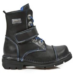 Bottines Enfants New Rock Kid En Cuir Itali Noir...