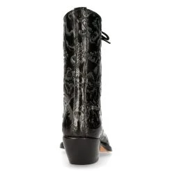 Bottines New Rock En Cuir Vintage Flower Noir -ALCHEMY GOTHIC shop bottines new rock en cuir vintage flower noir 4