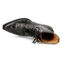 Bottines New Rock En Cuir Vintage Flower Noir -ALCHEMY GOTHIC shop bottines new rock en cuir vintage flower noir 6