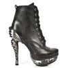 Bottines New Rock Magneto En Cuir Itali Et Nomada Noirs
