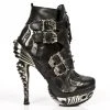 Bottines New Rock Magneto En Cuir Nomada Noir Et...