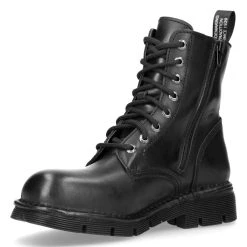 Bottines New Rock Newmili En Cuir Noir -ALCHEMY GOTHIC shop bottines new rock newmili en cuir noir 3