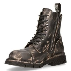 Bottines New Rock Newmili En Cuir Vintage Raclé Marron -ALCHEMY GOTHIC shop bottines new rock newmili en cuir vintage racle marron 3