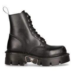 Bottines New Rock Newmili Reactor En Cuir Noir