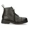 Bottines New Rock Ranger En Cuir Vegan Noir