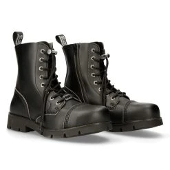 Bottines New Rock Ranger En Cuir Vegan Noir -ALCHEMY GOTHIC shop bottines new rock ranger en cuir vegan noir 15