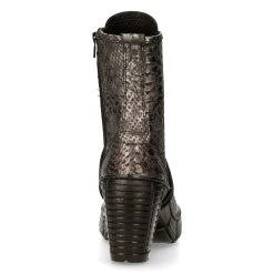 Bottines New Rock Trail En Cuir Vegan Python Acier -ALCHEMY GOTHIC shop bottines new rock trail en cuir vegan python acier 4