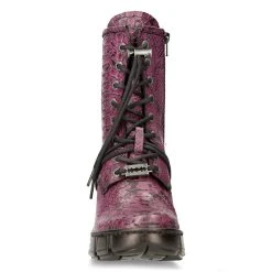 Bottines New Rock Trail En Cuir Vegan Python Lilas -ALCHEMY GOTHIC shop bottines new rock trail en cuir vegan python lilas 2