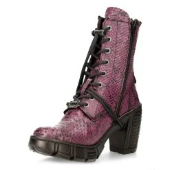 Bottines New Rock Trail En Cuir Vegan Python Lilas -ALCHEMY GOTHIC shop bottines new rock trail en cuir vegan python lilas 3
