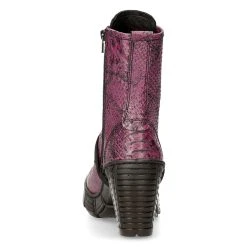 Bottines New Rock Trail En Cuir Vegan Python Lilas -ALCHEMY GOTHIC shop bottines new rock trail en cuir vegan python lilas 4