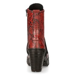 Bottines New Rock Trail En Cuir Vegan Python Rouge -ALCHEMY GOTHIC shop bottines new rock trail en cuir vegan python rouge 4