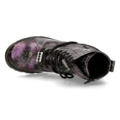 Bottines New Rock Trail En Cuir Vegan Vintage Flower... -ALCHEMY GOTHIC shop bottines new rock trail en cuir vegan vintage flower lilas 6