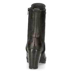 Bottines New Rock Trail En Cuir Vintage Flower Noir -ALCHEMY GOTHIC shop bottines new rock trail en cuir vintage flower noir 4