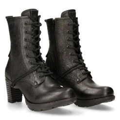 Bottines New Rock Trail En Cuir Vintage Flower Noir -ALCHEMY GOTHIC shop bottines new rock trail en cuir vintage flower noir 7