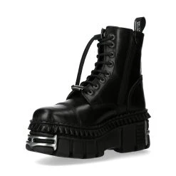 Bottines New Rock Wall En Cuir Noir -ALCHEMY GOTHIC shop bottines new rock wall en cuir noir 3