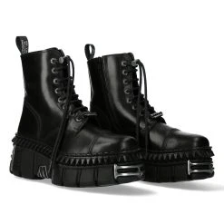 Bottines New Rock Wall En Cuir Noir -ALCHEMY GOTHIC shop bottines new rock wall en cuir noir 7