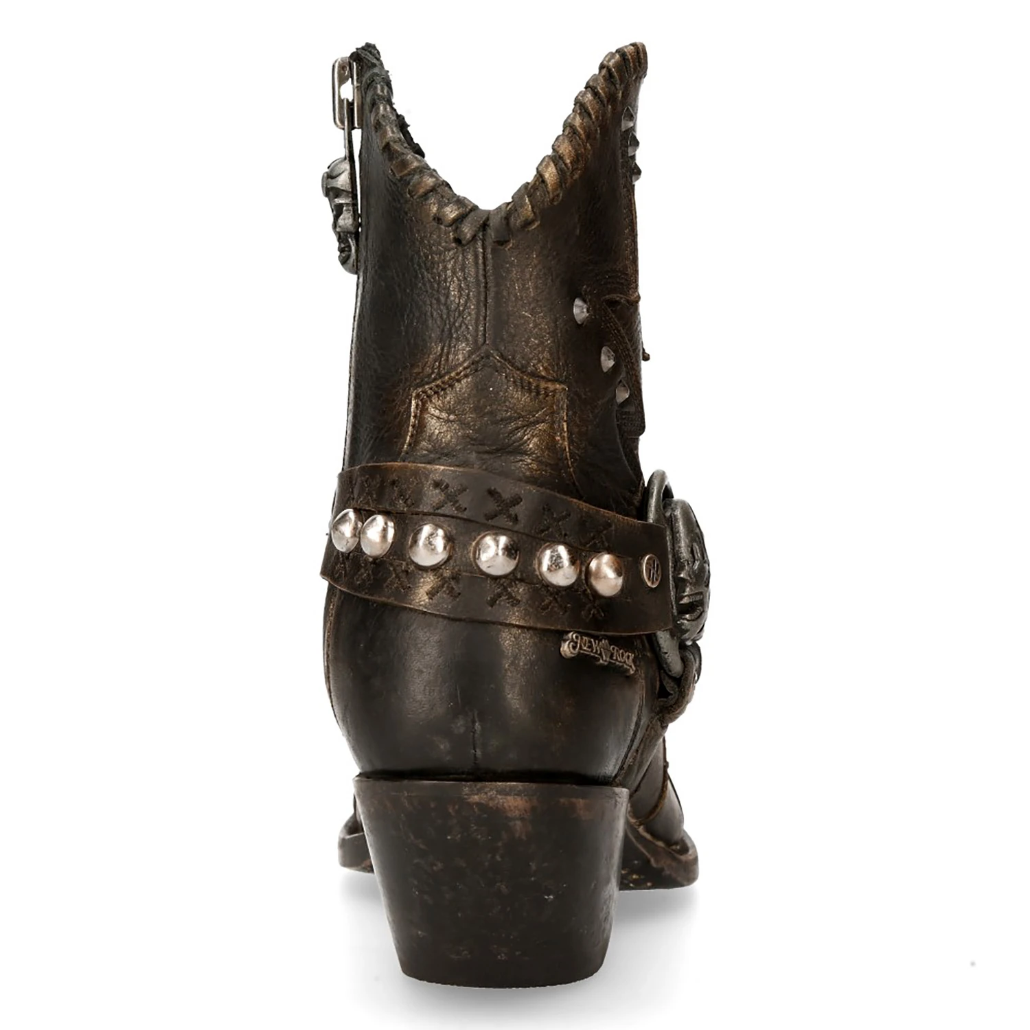 Bottines New Rock West En Cuir Couleur Cuivre 7 Bottines New Rock West En Cuir Couleur Cuivre – Image 5