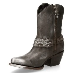 Bottines New Rock West Grises -ALCHEMY GOTHIC shop bottines new rock west grises 3