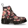 Bottines Vegan New Rock Wall à Fleurs 2 Bottines Vegan New Rock Wall à Fleurs -ALCHEMY GOTHIC shop bottines vegan new rock wall a fleurs