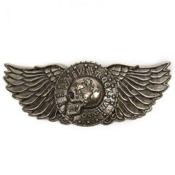 NEW ROCK Boucle De Ceinture Skull Wings Dorée