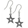 ALCHEMY GOTHIC Boucles D'Oreilles 'Black Star'
