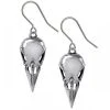 ALCHEMY GOTHIC Boucles D'Oreilles 'Coeur Crane' -ALCHEMY GOTHIC shop boucles d oreilles coeur crane