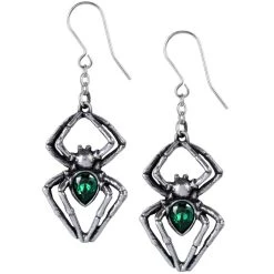 ALCHEMY GOTHIC Boucles D'Oreilles 'Emerald Venom'