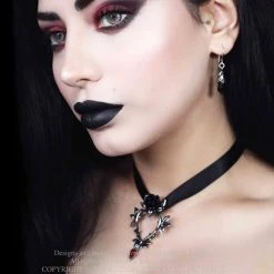 ALCHEMY GOTHIC Boucles D'Oreilles 'Empyrean Tear' Noires -ALCHEMY GOTHIC shop boucles d oreilles empyrean tear noires 2