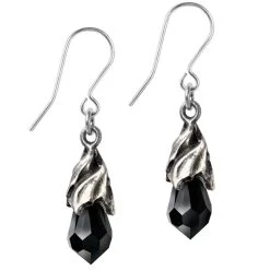 ALCHEMY GOTHIC Boucles D'Oreilles 'Empyrean Tear' Noires
