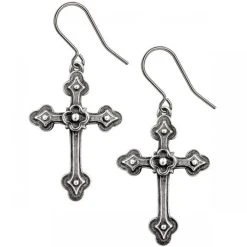 ALCHEMY GOTHIC Boucles D'Oreilles 'Gothic Devotion Crosses'