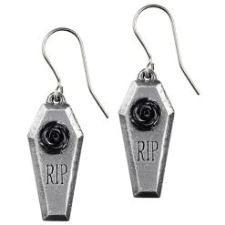 ALCHEMY GOTHIC Boucles D'Oreilles 'RIP Rose'