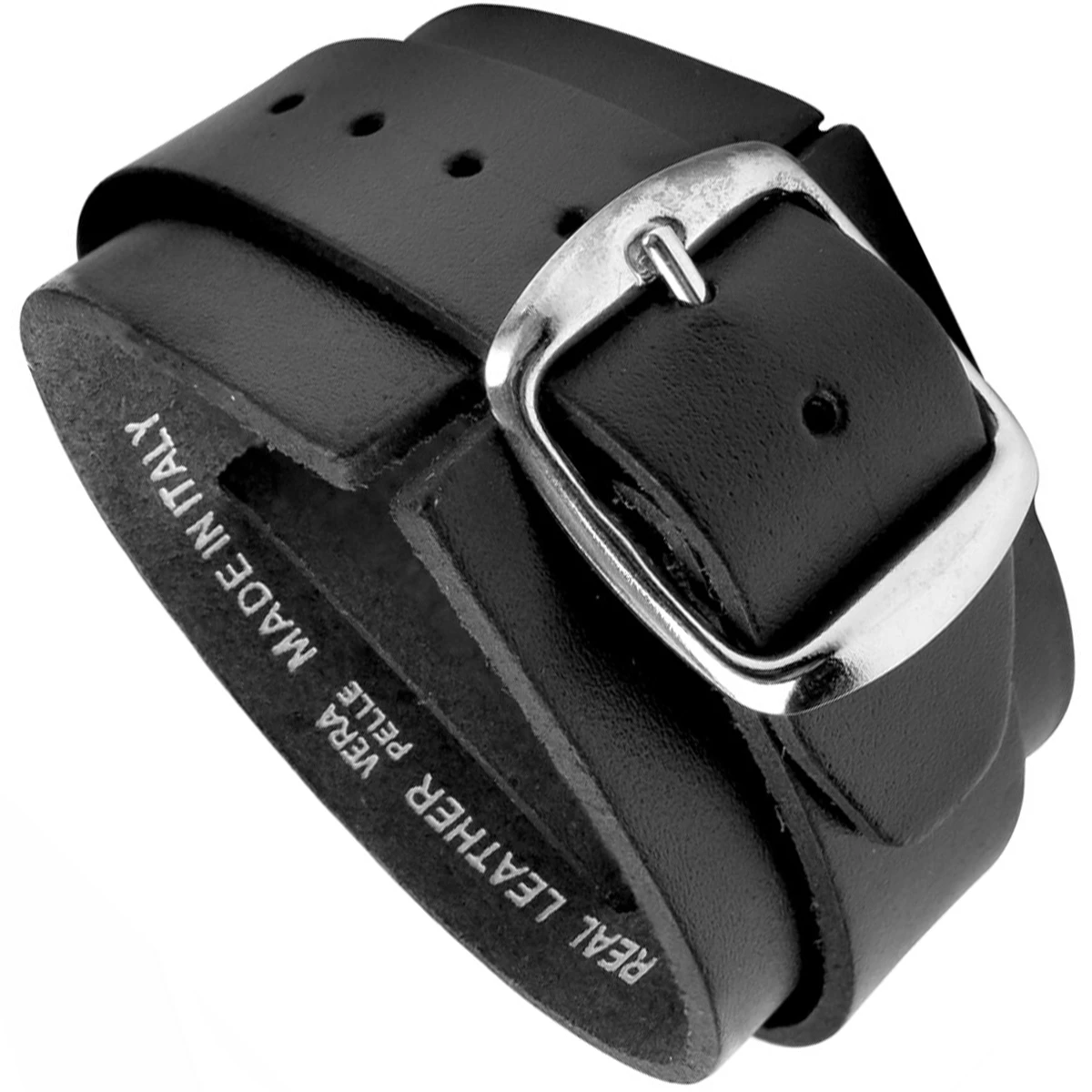 ALCHEMY GOTHIC Bracelet 'Ace Of Dead' En Cuir Noir 4 ALCHEMY GOTHIC Bracelet 'Ace Of Dead' En Cuir Noir – Image 2