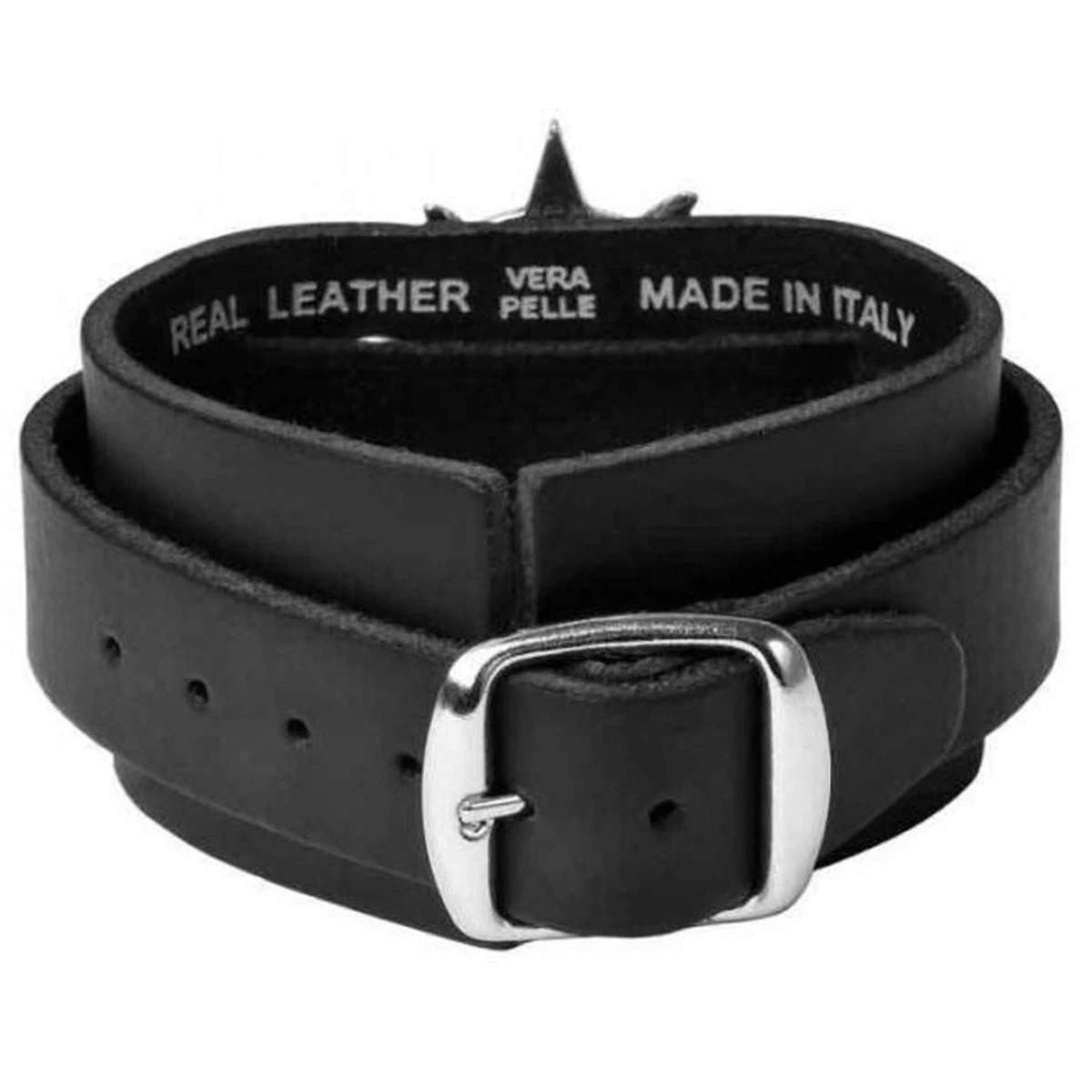 ALCHEMY GOTHIC Bracelet 'Baphomet' En Cuir Noir 4 ALCHEMY GOTHIC Bracelet 'Baphomet' En Cuir Noir – Image 2