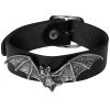 ALCHEMY GOTHIC Bracelet 'Desmodus' En Cuir Noir -ALCHEMY GOTHIC shop bracelet desmodus en cuir noir