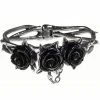 ALCHEMY GOTHIC Bracelet 'Wild Black Rose' -ALCHEMY GOTHIC shop bracelet wild black rose