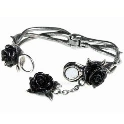 ALCHEMY GOTHIC Bracelet 'Wild Black Rose' -ALCHEMY GOTHIC shop bracelet wild black rose 1 1
