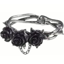 ALCHEMY GOTHIC Bracelet 'Wild Black Rose' -ALCHEMY GOTHIC shop bracelet wild black rose 1 3