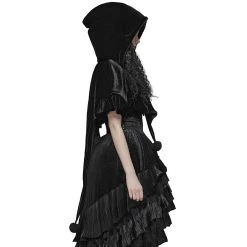 Pyon Pyon Cape Boléro Gothic Lolita à Capuche 'Black Fairy' 20 Pyon Pyon Cape Boléro Gothic Lolita à Capuche 'Black Fairy' -ALCHEMY GOTHIC shop cape bolero gothic lolita a capuche black fairy 1 4