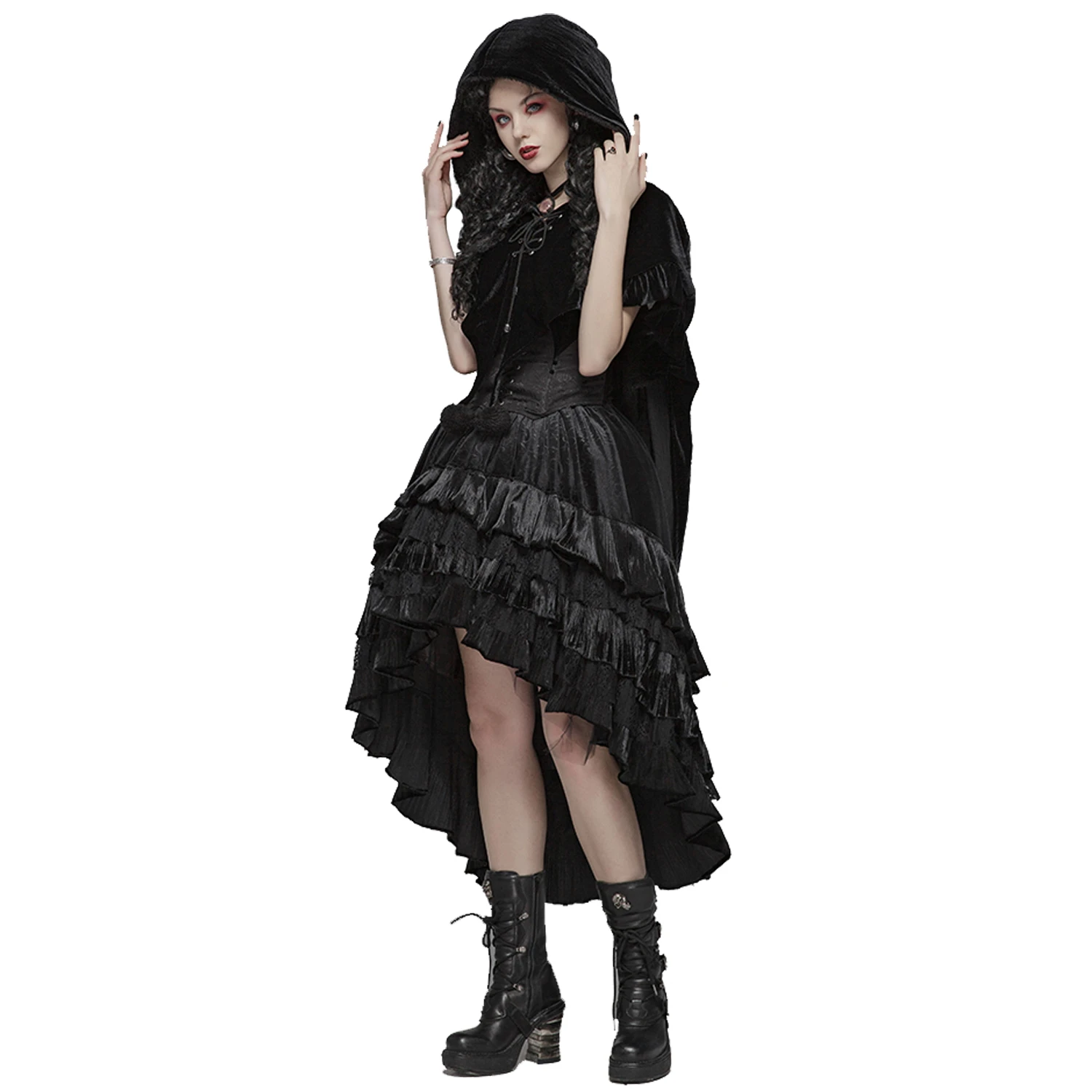 Pyon Pyon Cape Boléro Gothic Lolita à Capuche 'Black Fairy' 8 Pyon Pyon Cape Boléro Gothic Lolita à Capuche 'Black Fairy' – Image 6